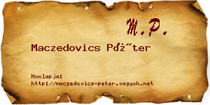 Maczedovics Péter névjegykártya